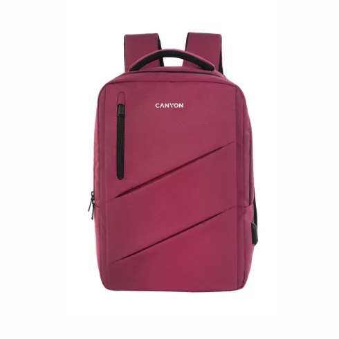 CANYON Urban USB hátizsák 15.6'', USB-A port, 22 liter, bordó, HSO                                    CNS-BPE5BD1