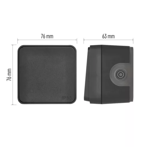 CYKLONE csengő nyomógomb 1/0, 6 A, IP55, szürke                                                       D730427