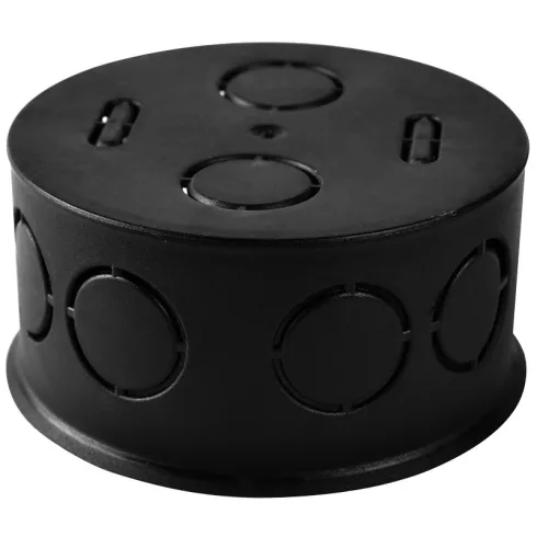 Perforált kötődoboz süllyesztett, sima, fekete, 80x45mm                                               D80