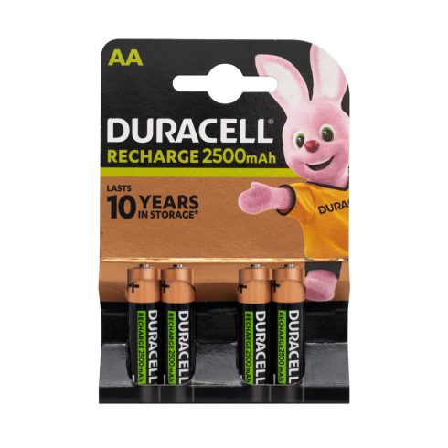 Duracell 4db AA 2500 újratölthető elem                                                                DURACELLHR6