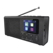   Hordozható rádió P-600B, TFT kijelző, kettős táplálás, Bluetooth, MP3, DAB / DAB+ / FM, fekete színb  E0090