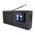 Hordozható rádió P-600B, TFT kijelző, kettős táplálás, Bluetooth, MP3, DAB / DAB+ / FM, fekete színb  E0090