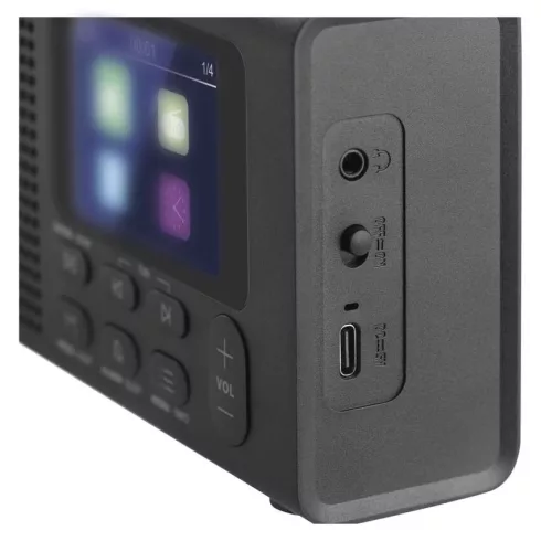 Hordozható rádió P-600B, TFT kijelző, kettős táplálás, Bluetooth, MP3, DAB / DAB+ / FM, fekete színb  E0090