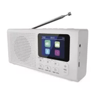   Hordozható rádió P-600B, TFT kijelző, kettős táplálás, Bluetooth, MP3, DAB / DAB+ / FM, fehér színbe  E0091