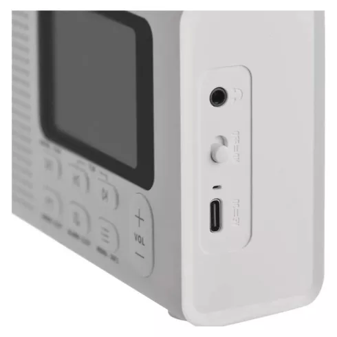 Hordozható rádió P-600B, TFT kijelző, kettős táplálás, Bluetooth, MP3, DAB / DAB+ / FM, fehér színbe  E0091