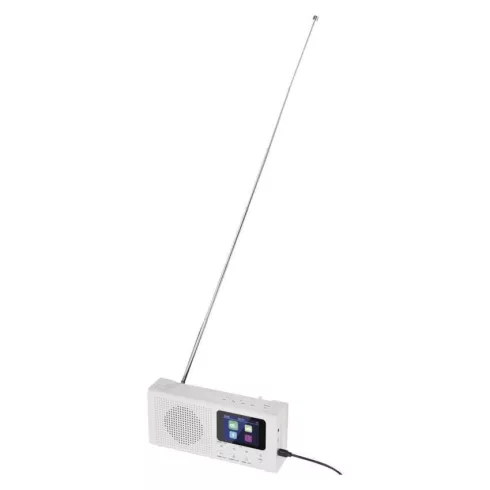 Hordozható rádió P-600B, TFT kijelző, kettős táplálás, Bluetooth, MP3, DAB / DAB+ / FM, fehér színbe  E0091