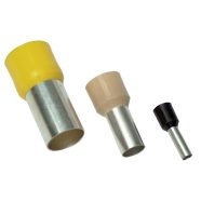   Szigetelt (PA6.6) érvéghüvely, ónozott elektrolitréz, sárga , 1mm2, L=14,6mm                          E090