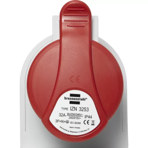 CEE fali aljzat, 5 pólusú, 400V/32A, IP44                                                             E1080030786