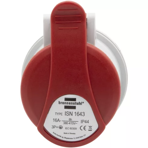 CEE csatlakozó aljzat, 4 pólusú, 400V/16A, IP44                                                       E1080050786