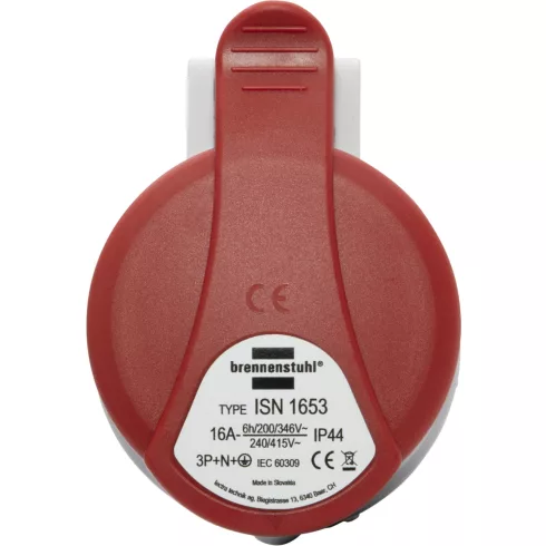 CEE csatlakozó aljzat, 5 pólusú, 400V/16A, IP44                                                       E1080080786