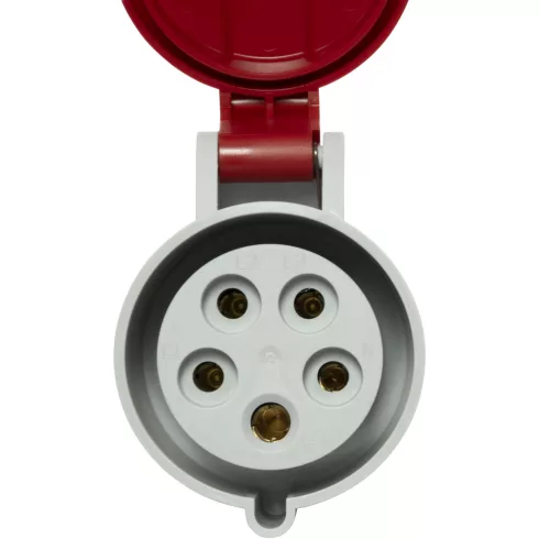 CEE csatlakozó aljzat, 5 pólusú, 400V/32A, IP44                                                       E1080120786