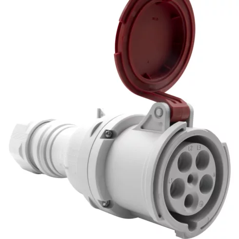 CEE csatlakozó aljzat, 5 pólusú, 400V/63A, IP44, erősáramú                                            E1080150786