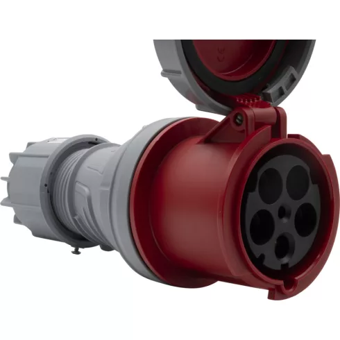 CEE csatlakozó aljzat, 5 pólusú, 400V/125A, IP67, erősáramú                                           E1080190786