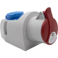   Kombinált fali aljzat CEE 400V/16A + F típusú védőérintkező, IP44                                     E1080200786