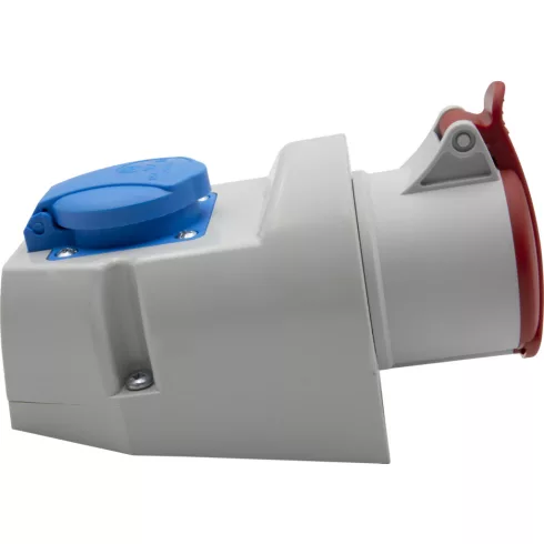 Kombinált fali aljzat CEE 400V/16A + F típusú védőérintkező, IP44                                     E1080200786