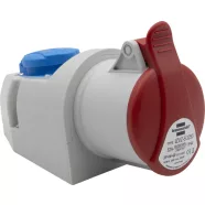   Kombinált fali aljzat CEE 400V/32A + F típusú védőérintkező, IP44                                     E1080210786