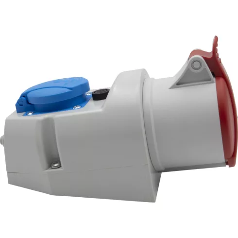 Kombinált fali aljzat CEE 400V/32A + F típusú védőérintkező, IP44                                     E1080210786