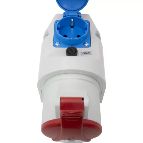 Kombinált fali aljzat CEE 400V/32A + F típusú védőérintkező, IP44                                     E1080210786