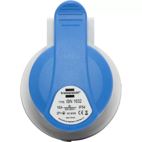 CEE csatlakozó aljzat, 3 pólusú, 230V/16A, IP44                                                       E1081040786