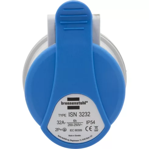CEE csatlakozó aljzat, 3 pólusú, 230V/32A, IP44                                                       E1081050786