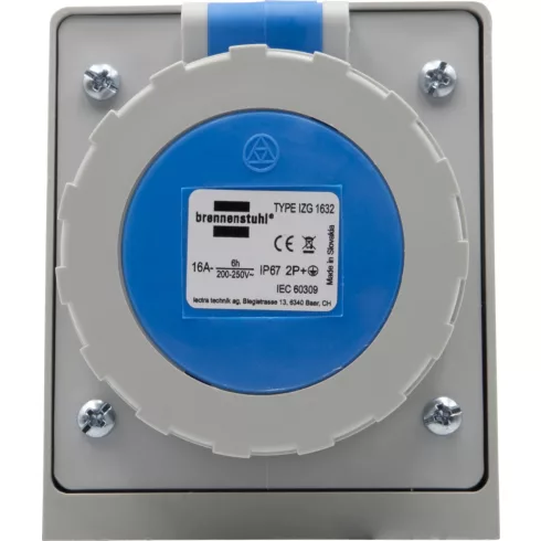 CEE fali aljzat, 3 pólusú, 230V/16A, IP67                                                             E1081090786