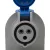 Kombinált fali aljzat CEE 230V/16A + F típusú védőérintkező, IP44                                     E1081100786