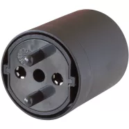   Fix adapter, magyar alj => svájci dugó - 230 V, 2 pólusú, T11, fekete, Schuko dugóval és aljzattal    E1081592403