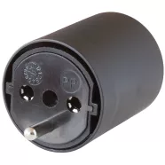   Fix adapter, magyar alj => svájci dugó - 230 V, 3 pólusú, T23, fekete                                 E1081592604