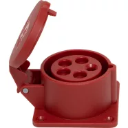   CEE dugaszoló aljzat, 400V/32A, 5 pólusú, IP44, csapfedeles                                           E1109980