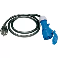   Adapterkábel, IP44, 1,5m fekete H07RN-F 3G2,5, CEE csatlakozó, 230V/16A                               E1132910010