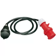   Adapterkábel, IP44, 1,5m fekete H07RN-F 3G2,5, CEE dugó,  400V/16A                                    E1132960010