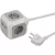 ALEA-Power kocka elosztó, 3 aljzat + 2x USB A (töltő), 1,4m H05VV-F 3G1,5, fehér/szürke               E1150100