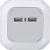 ALEA-Power kocka elosztó, 3 aljzat + 2x USB A (töltő), 1,4m H05VV-F 3G1,5, fehér/szürke               E1150100