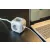 ALEA-Power kocka elosztó, 3 aljzat + 2x USB A (töltő), 1,4m H05VV-F 3G1,5, fehér/szürke               E1150100