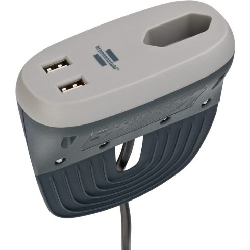 Estilo Sofa elosztó töltőfunkcióval (1xeuro konnektor és 2xUSB töltő), antracit/szürke                E1150290