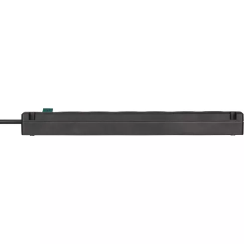 Bremounta elosztó, 5 aljzat + 2x USB A (töltő), kapcsolóval, 3m H05VV-F 3G1.5, fekete                 E1150660315