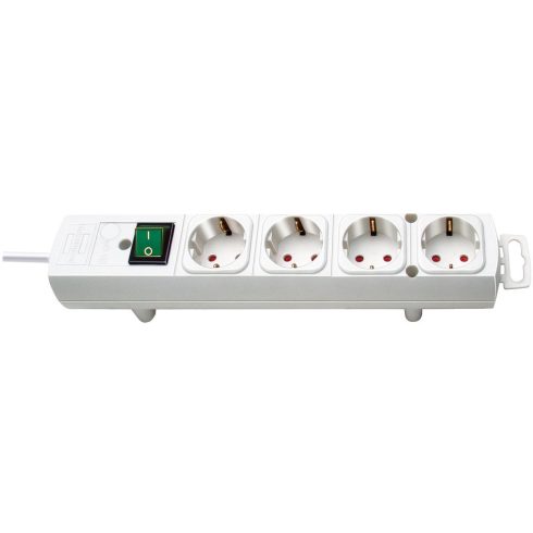 Comfort-Line elosztósor 4 dugaszhelyes fehér 2m H05VV-F 3G1,5                                         E1153120