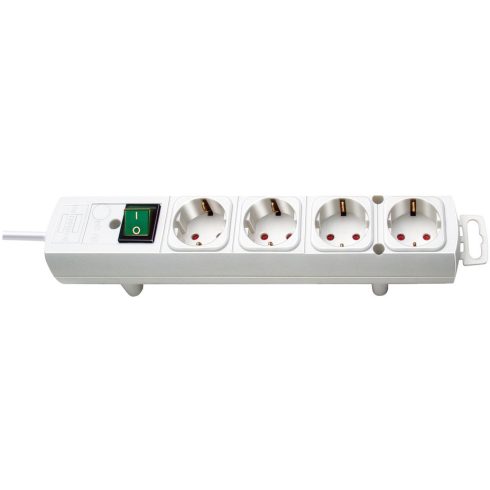 Comfort-Line elosztó, 3 aljzat,  kapcsolóval, 2m H05VV-F 3G1,5, fehér                                 E1153120