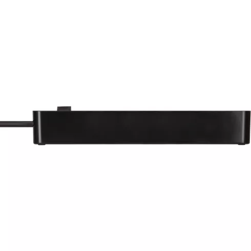 Ecolor elosztó, 4 aljzat + 2x USB A (töltő), kapcsolóval, 1,5m H05VV-F 3G1.5, fekete                  E1153240006