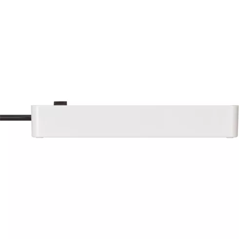 Ecolor elosztó, 4 aljzat + 2x USB A (töltő), kapcsolóval, 1,5m H05VV-F 3G1.5, fehér/fekete            E1153240026