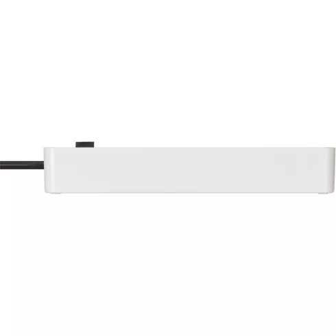 Ecolor elosztó, 4 aljzat + 2x USB C (töltő), kapcsolóval, 1,5m H05VV-F3G1.5, fehér/fekete             E1153240126