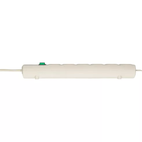 Comfort-Line Plus elosztó, 6 aljzat, kapcsolóval, 2m H05VV-F 3G1,5, fehér, lapos dugóval              E1153320100