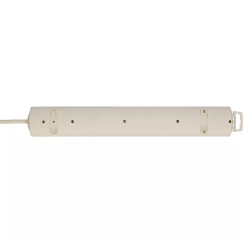 Comfort-Line Plus elosztó, 6 aljzat, kapcsolóval, 2m H05VV-F 3G1,5, fehér, lapos dugóval              E1153320100