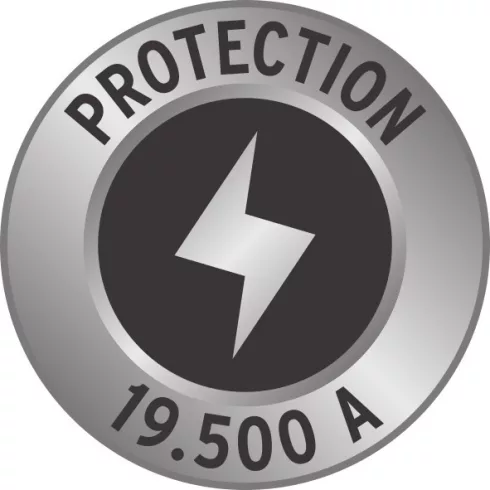 Secure Tec elosztó, 6 aljzat, 19.500A túlfeszültség védelemmel, kapcsolóval, 2m H05VV-F 3G1.5, antra  E1159540366