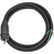   Csatlakozóvezeték, 3m fekete H05VV-F 3G1.0, IP20, 3 pólusú                                            E1160338