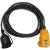 Hosszabbító, FI védoadapterrel, 2m fekete H07RN-F 3G1,5, IP44                                         E1160370