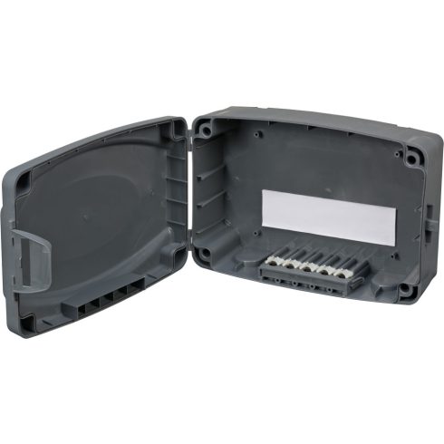 Időjárásálló védődoboz, IP54, nagy méretű, több bevezető nyílással                                    E1160530