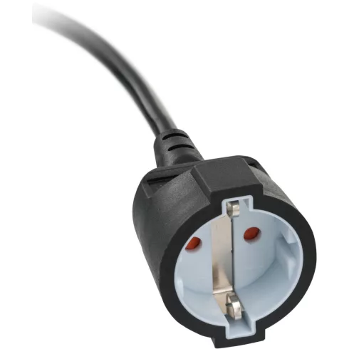 Hosszabbító, 3m fekete H05VV-F3G1,5, IP20, derékszögű lapos dugóval                                   E1168980030