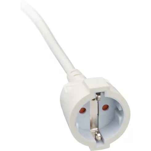 Hosszabbító, 3m fehér H05VV-F3G1,5, IP20, derékszögű lapos dugóval                                    E1168980230