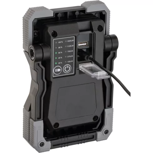 Akkus LED lámpa, IP65, 15W, 1500lm, táskával, RUFUS 1500 MA                                           E1173100100
